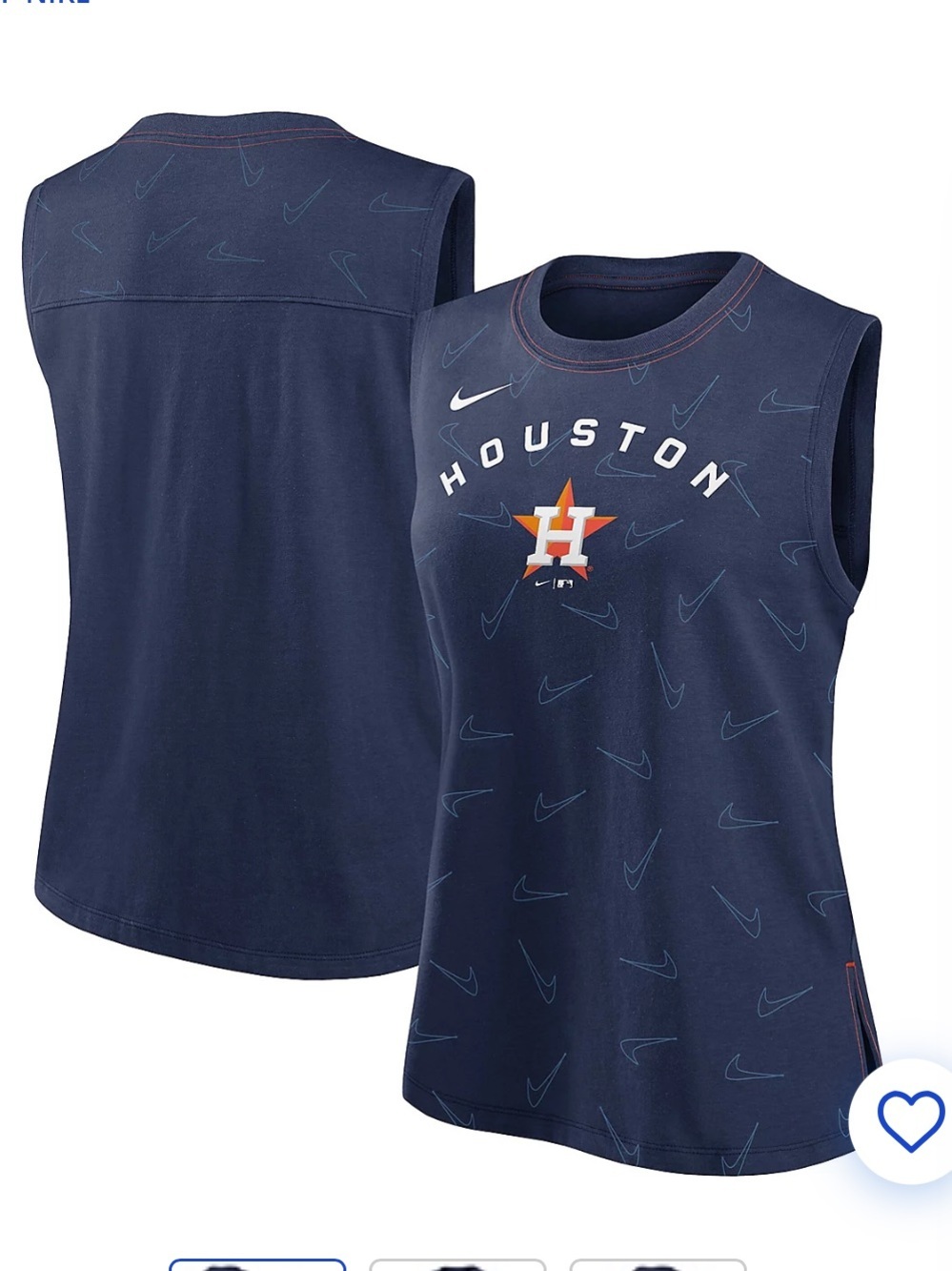 NWT Nike Houston Astros Muscle
Play Tank Top women Sz M